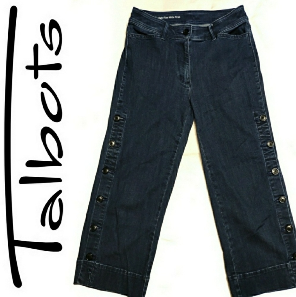 Talbot's High-Rise Wide Leg Crop